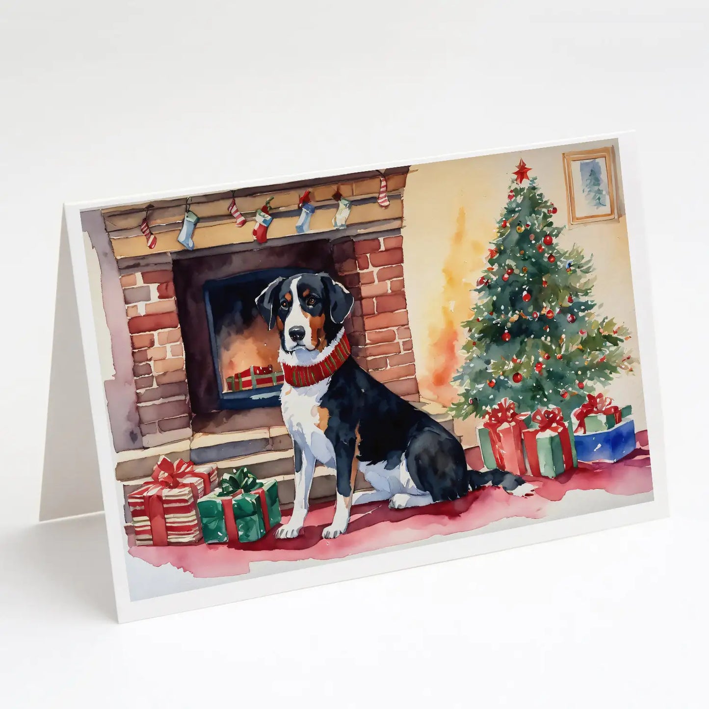 Appenzeller Sennenhund Cozy Christmas Greeting Cards Pack of 8
